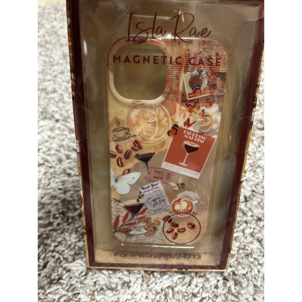 Isla Rae Magnetic iPhone 15 14 13 Case MagSafe Coffee Espresso Martini Collage